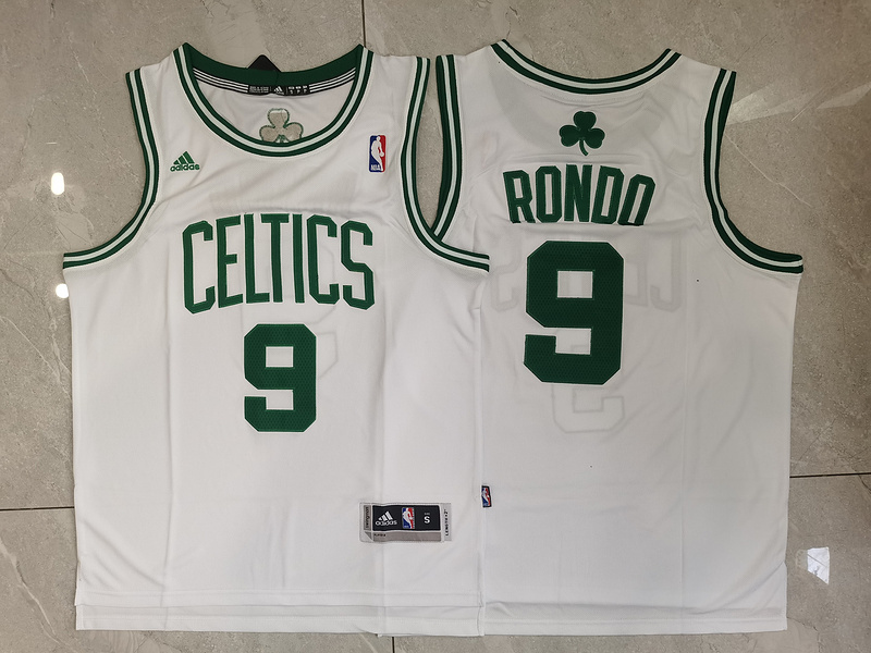 Men Boston Celtics #9 Rondo White Adidas 2025 NBA Jersey->->NBA Jersey